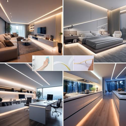 BENLUN 24V CCT COB LED Strip Lights 65.6ft with Remote and Power Supply