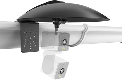 Sun Rain Shade Cover with Gutter Mount WYZE Cam Pan V1/V2/V3/V4/Duo Cam Pan,eufy Indoor Cam,Blink Mini Pan,TP-Link Tapo Pan,Kasa Pan/Tilt and All Outdoor Security Cameras with 1/4 Screw