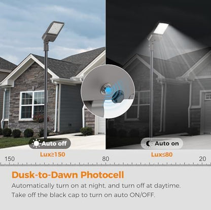 AIKVSXER 180W LED Parking Lot Light 45000LM Outdoor Street Lights 12 Pack