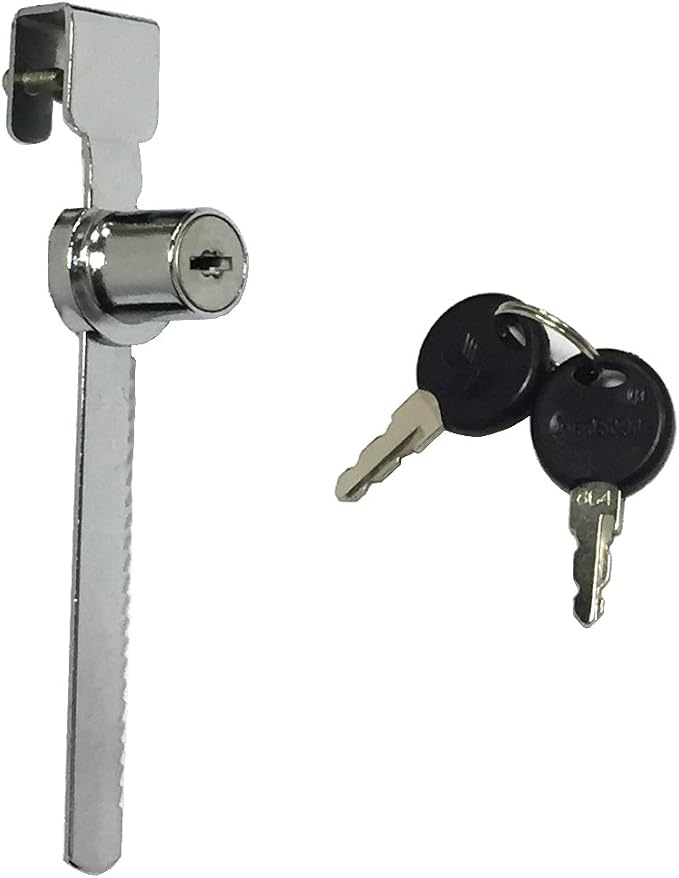 WOOCH Sliding Glass Door Ratchet Lock with Chrome Finish, Keyed Alike Showcase Display - 8 Pack