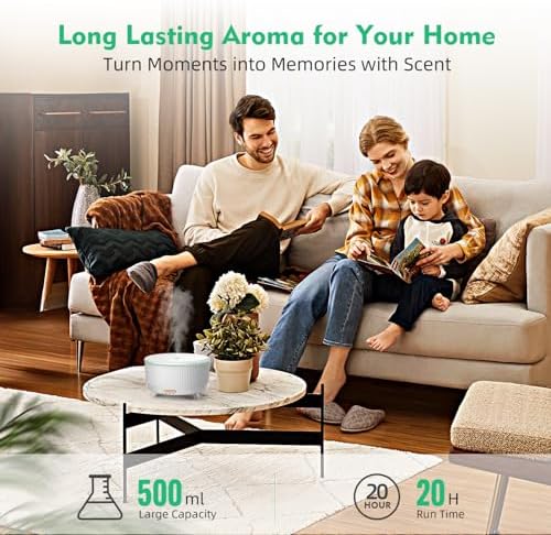 500ml Essential Oil Diffuser, Ultrasonic Aromatherapy Humidifier