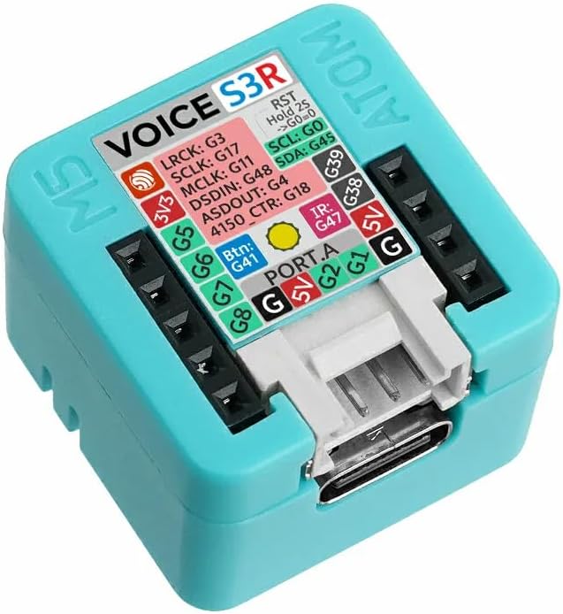 M5Stack Atom VoiceS3R Smart Speaker Dev Kit, ESP32-S3, 8MB Flash & 8MB RAM, Dual Core 240MHz, Wi-Fi, Microphone, Amplifier, New Atom Echo for 2026!