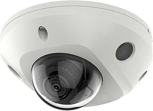 DS-2CD2523G0-IS, 1080P 2MP 4MM Lens MINI POE IP Compact Dome Camera, H.265+ Compression, Day/Night, 120dB True WDR, Support Audio & Alarm, IP66 Standard, IK08, 10M IR Distance, Work with Ⲏіkconnect
