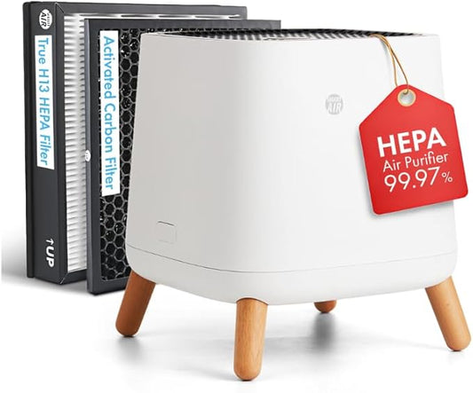 Smart Air(AKA Smart Health) Sqair Air Purifier|H13 HEPA &Activated Carbon| Cleans up to 900 sq ft/30 mins, 23-52 dB| For Home, Bedroom, Office, Kitchen|Reduces Allergies, Smoke, Dust, Pet Odors