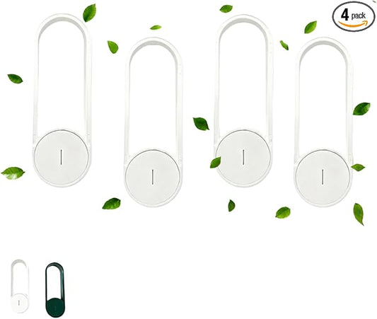 USB Portable Air Purifier for Travel and Car Personal Carry On Air Cleaner for Office Hotel Room Bedroom Desk Closet Indoor Outdoor Use Compact Design (4PCS White)