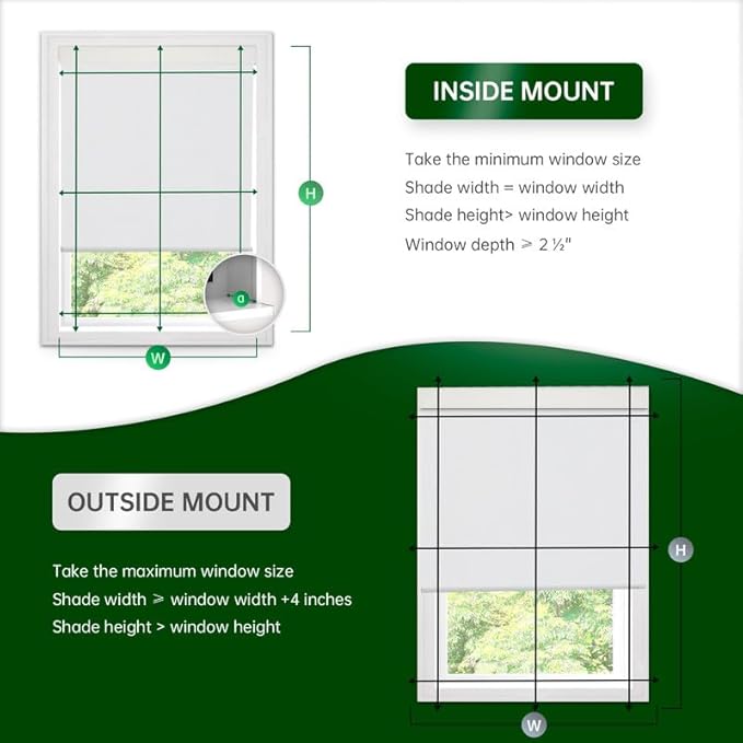 Motorized Blinds with Remote, Blackout Cooling Automatic Shades with Solar Panel Cordless Smart Blinds for Windows, Custom Electric Blinds Horizontal Roller Shades,White,33½" W X 72" H