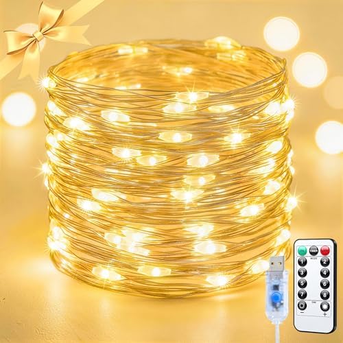 JMEXSUSS 200 LED Twinkle Fairy Lights Bedroom, 66ft Classroom Lights USB
