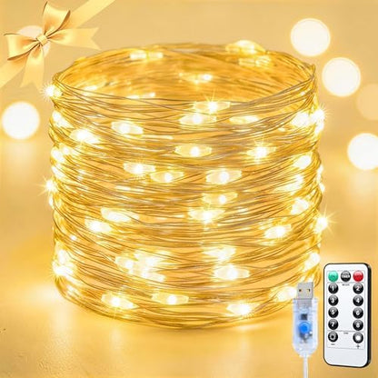 JMEXSUSS 200 LED Twinkle Fairy Lights Bedroom, 66ft Classroom Lights USB