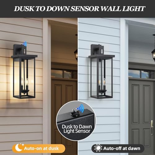 22 in Dawn to Dusk Outdoor Light Fixture,Large Outdoor Wall Lights
