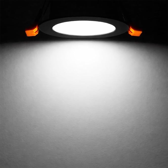 2 Inch LED Downlight, 3W Recessed Lighting Dimmable Ceiling Light Kit, 4000K Natural White, CRI80 Black LED Can Lights with Driver(35W Halogen Equivalent), 6 Pack