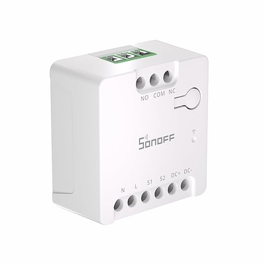 SONOFF WiFi MINI-D Smart Switch with Matter,Dry Contact Output,Supports AC or DC Input,Compatible Alexa & Google Home,for Garage Doors、Boilers、DC Low Power Motors/Solenoid Valves (2 PCS)