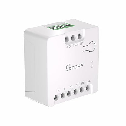 SONOFF WiFi MINI-D Smart Switch with Matter,Dry Contact Output,Supports AC or DC Input,Compatible Alexa & Google Home,for Garage Doors、Boilers、DC Low Power Motors/Solenoid Valves (2 PCS)