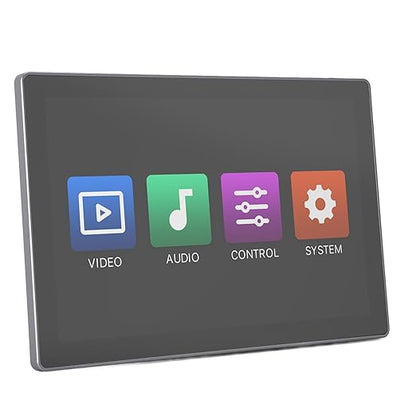 Smart Home 10 inch Multifunctional Intelligent Control Touch Screen, 4GB 32GB Background Music Central Control Panel, with Voice Control, Home Audiovisual Control System (US Plug