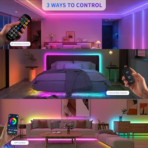 COB RGB Smart IC Strip Lights 40FT Color Flowing Strip Light
