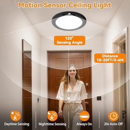 KYEKIO 2Pack Rechargeable LED Ceiling Light/Shower Light with Remote