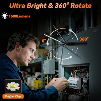 4Pack Magnetic Rechargeable LED Work Light/Flashlight for Mechanics