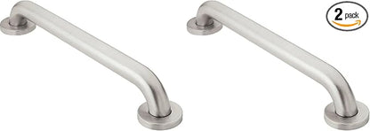 Moen 8912 Home 12-Inch Bathroom Grab Bar, Stainless Steel (Pack of 2)