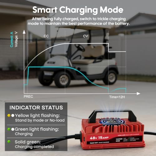 48V 15A Golf Cart Battery Charger for Yamaha G29 Drive & Drive 2