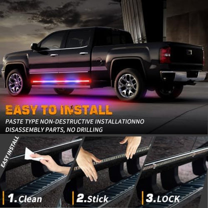 XRIDONSEN 2PCS 60 inch Strobe Lights Strip 720 LED Running Board Lights