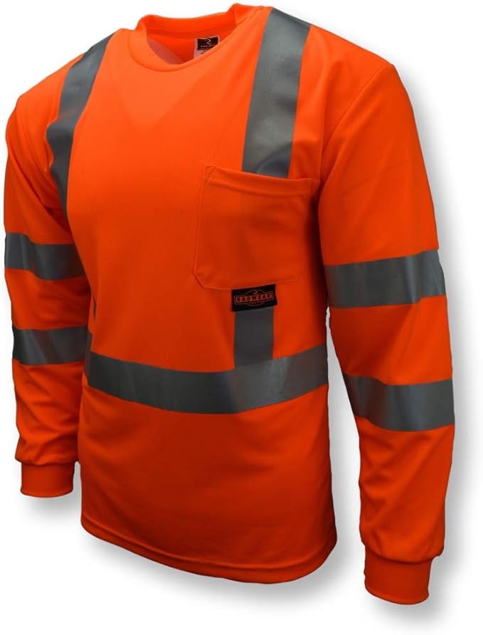 Radians ST21-3POS-2X Class 3 Max-Dri Moisture Wicking Mesh Long Sleeve Safety T-Shirt, 2X-Large, Orange