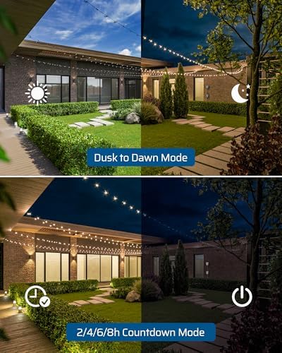 DEWENWILS Dusk to Dawn Outdoor Dimmer with Timer for String Lights