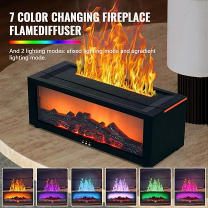 Fireplace Humidifier Flame Diffuser for Essential Oils Air Aromatherapy