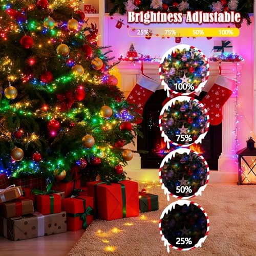Voice Control 88 Ft 240 LED Smart String Lights with Remote, Multicolor