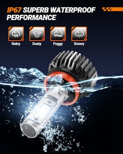 SEALIGHT Fog Light Powersport, 72,000LM 7 times Brightness 9007 Bulbs or fog, 9007 Light Easy Plug-N-Play Fog Bulbs, Pack of 2