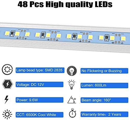Rifachua 12V LED Interior Light Bar DC 12 Volt led Strip Lights 14"