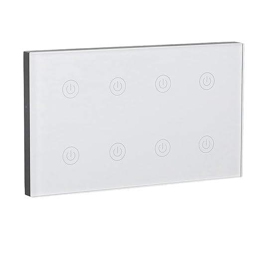 Smart Light Switch 8 Gang Panel Compatible AC100-240V Smart Home Automation