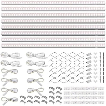 Barrina T5 Grow Lights, Full Spectrum, 4ft 160W (8 x 20W), 8 Packs