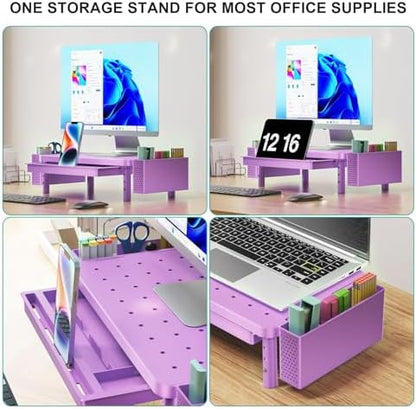WALI Computer Monitor Stand with Storage and Pen Holder