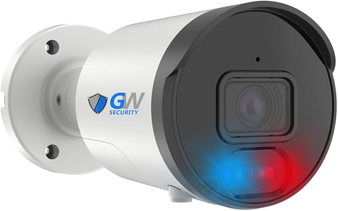 GW Security 4K 8MP 2-Way Audio Spotlight Color Night Vision Outdoor/Indoor PoE IP Bullet Security Camera (GW8539DFIP)