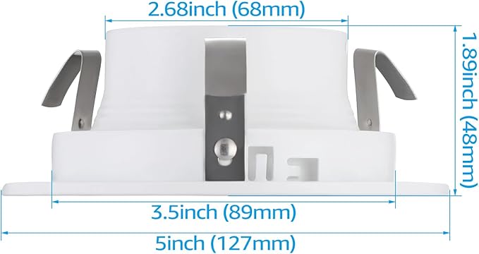 TORCHSTAR 4 Inch Classic White Recessed Light Trim, Metal Step Baffle Trim, Fit Halo/Juno Remodel Recessed Housing, 4 Inch Can Light Trim for PAR16, PAR20, BR20, White, Pack of 6