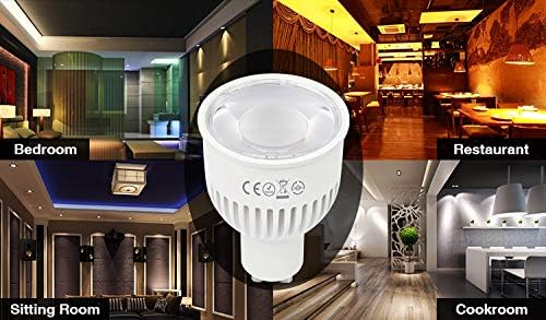 Multi-Color Smart LED Bulb 6W 2.4G Light, Mi-Light GU10 Dimmable RGB Plus CCT Smart Support Voice Control Colorful Milight Bulb, 1PCS