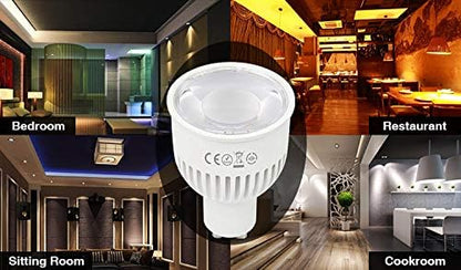 Multi-Color Smart LED Bulb 6W 2.4G Light, Mi-Light GU10 Dimmable RGB Plus CCT Smart Support Voice Control Colorful Milight Bulb, 1PCS