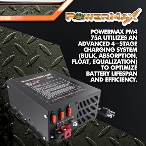 PowerMax PM4-75A 75A Deck Mount RV Converter Charger Lithium