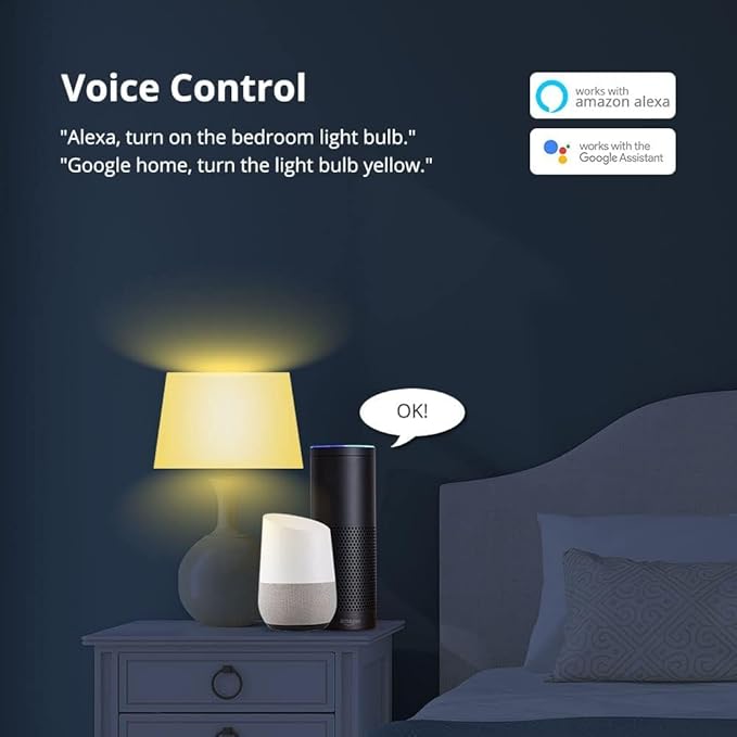 BENEXMART WiFi MR16 Tuya Smart Led Bulbs, 12V 5W RGBCW Dimmable Spotlighting GU5.3 LED WiFi Bulb, Compatible with Alexa Google Home Voice Control (6)