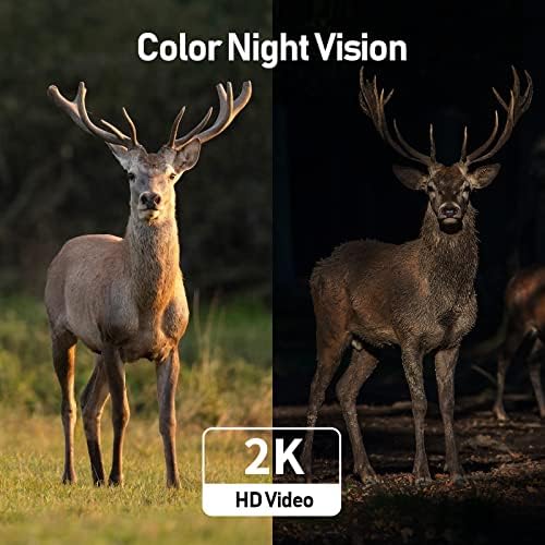 SEHMUA 2 Pack 4G LTE Cellular Solar Security Camera Wireless Outdoor, No Wi-Fi Solar Powered Camera, 360° Live View, 2K Color Night Vision, PIR Motion Sensor, Two-Way Talk, Built-in SIM Card, Black