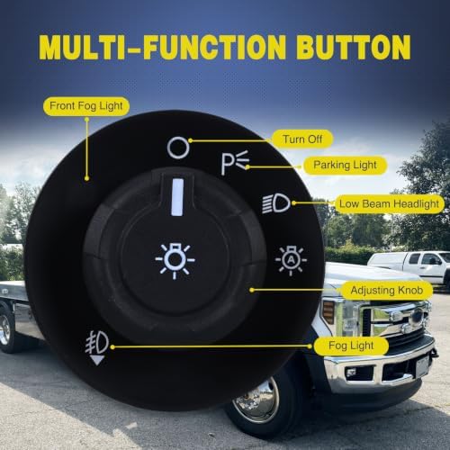 Nilight Headlight Dimmer Switch Compatible with 2009-2019 Ford F150
