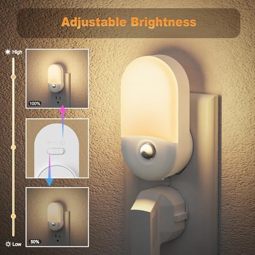 JandCase Motion Sensor Night Light, 4 Pack Motion Activated Night-Lights