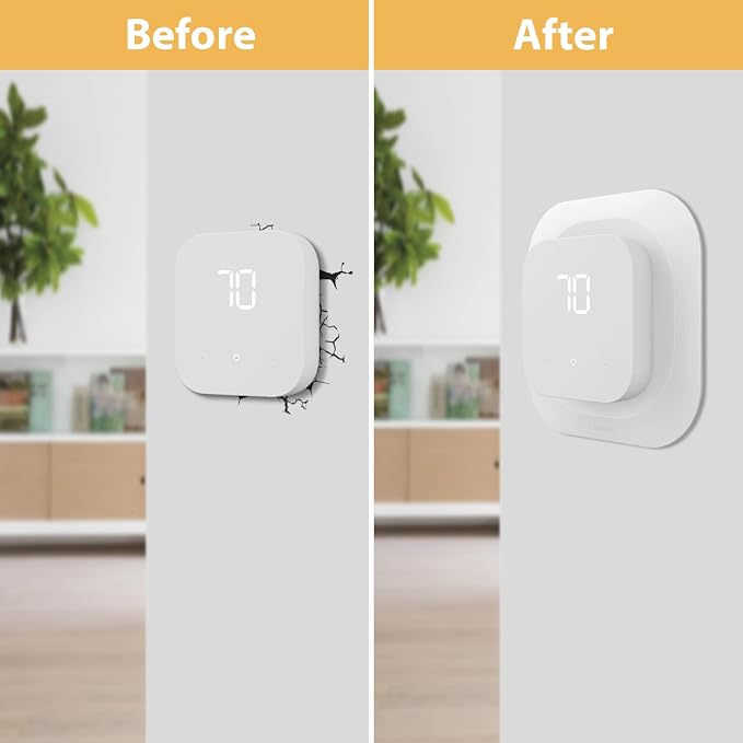 CaseBot Wall Plate Cover for Amazon Smart Thermostat 2021, White