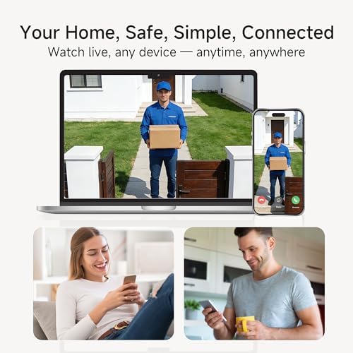 Noorio Wireless Doorbell Camera, 2K Video, Battery Powered, 140° Wide Angle