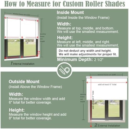 ZSHINE Motorized Blackout Roller Shades Remote Control Rechargeable(82010G)