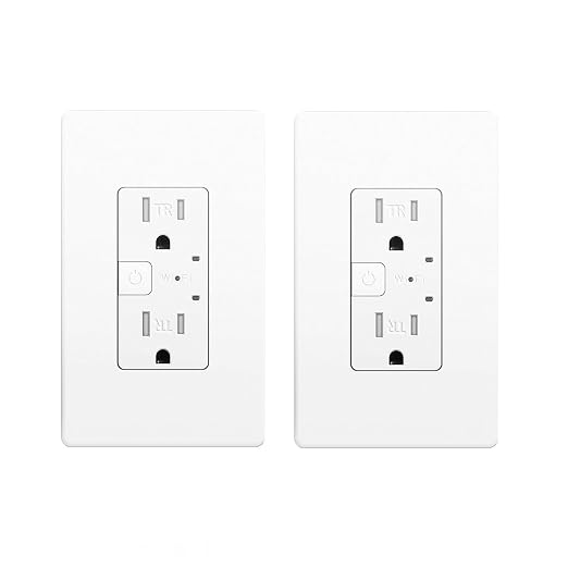 TR Smart Wall Outlet, Alexa & Google Assistant, 2.4 GHz WiFi, ETL&FCC, 2 PK