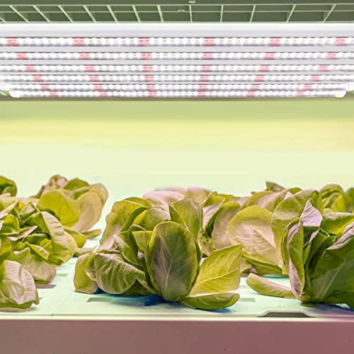 GYTF Plant Grow Light Strips, 204 LED-Bulbs 5000K White Full Spectrum Grow Light Strips for Indoor Plants, Succulents, Seeds Starting, Greenhouse, End-to-End Connection (4x10W, 200W Equivalent)