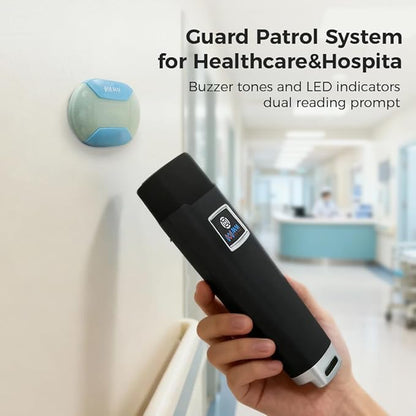 JWM RFID Guard Patrol System, Security Guard Tour Wand with LCD Screen & Free Management Software, for Industrial, Hotel, Healthcare Patrol
