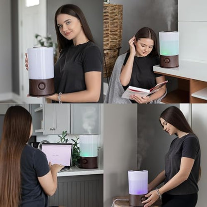 BlueHills Premium 2000 ML XL Essential Oil Diffuser Humidifier 2L Dark Wood