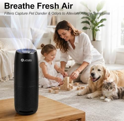 Aucleia 2 Pack Air Purifiers for Bedroom & Dorm Room, True H13 HEPA Filter