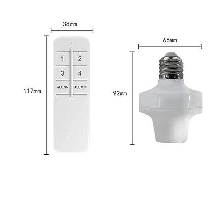 QIACHIP Wi-Fi Smart 2.4G Remote Control Light Socket E26 E27 Bulb Socket Adapter, eWeLink APP Remote Timing, Compatible with Alexa and Google